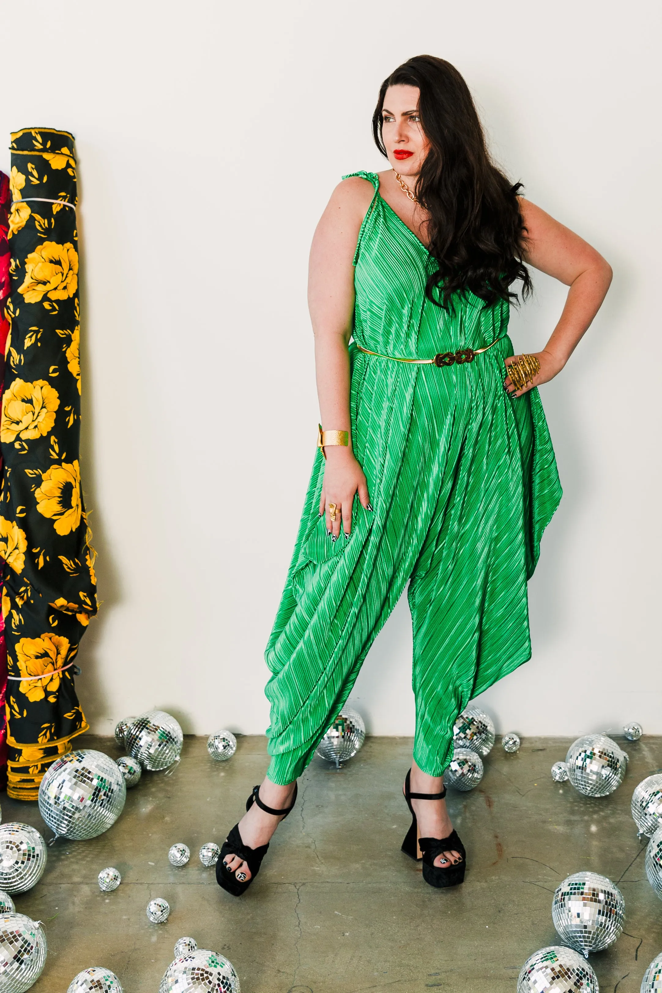 Poiret Jumpsuit in "Green Slink"