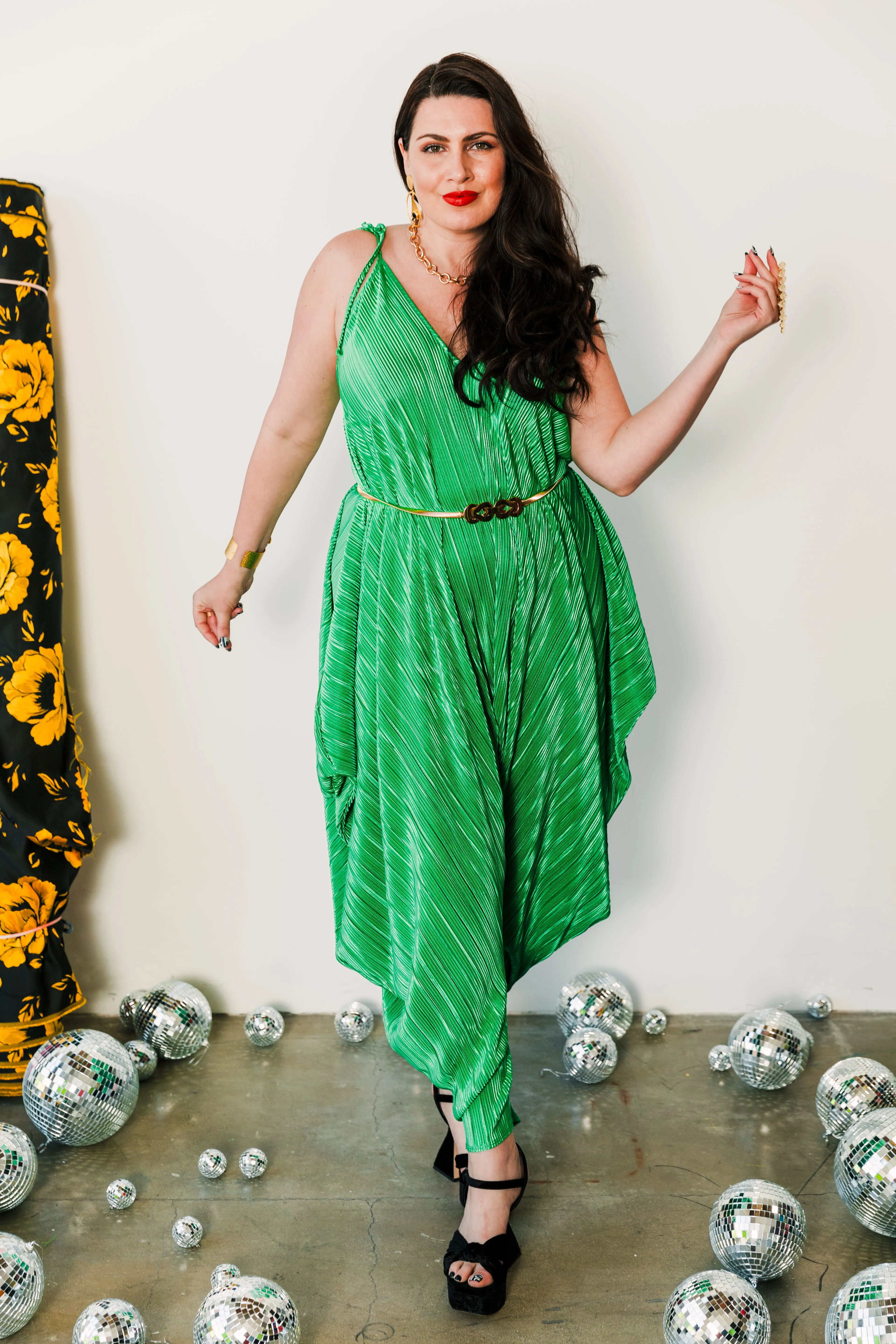 Poiret Jumpsuit in "Green Slink"