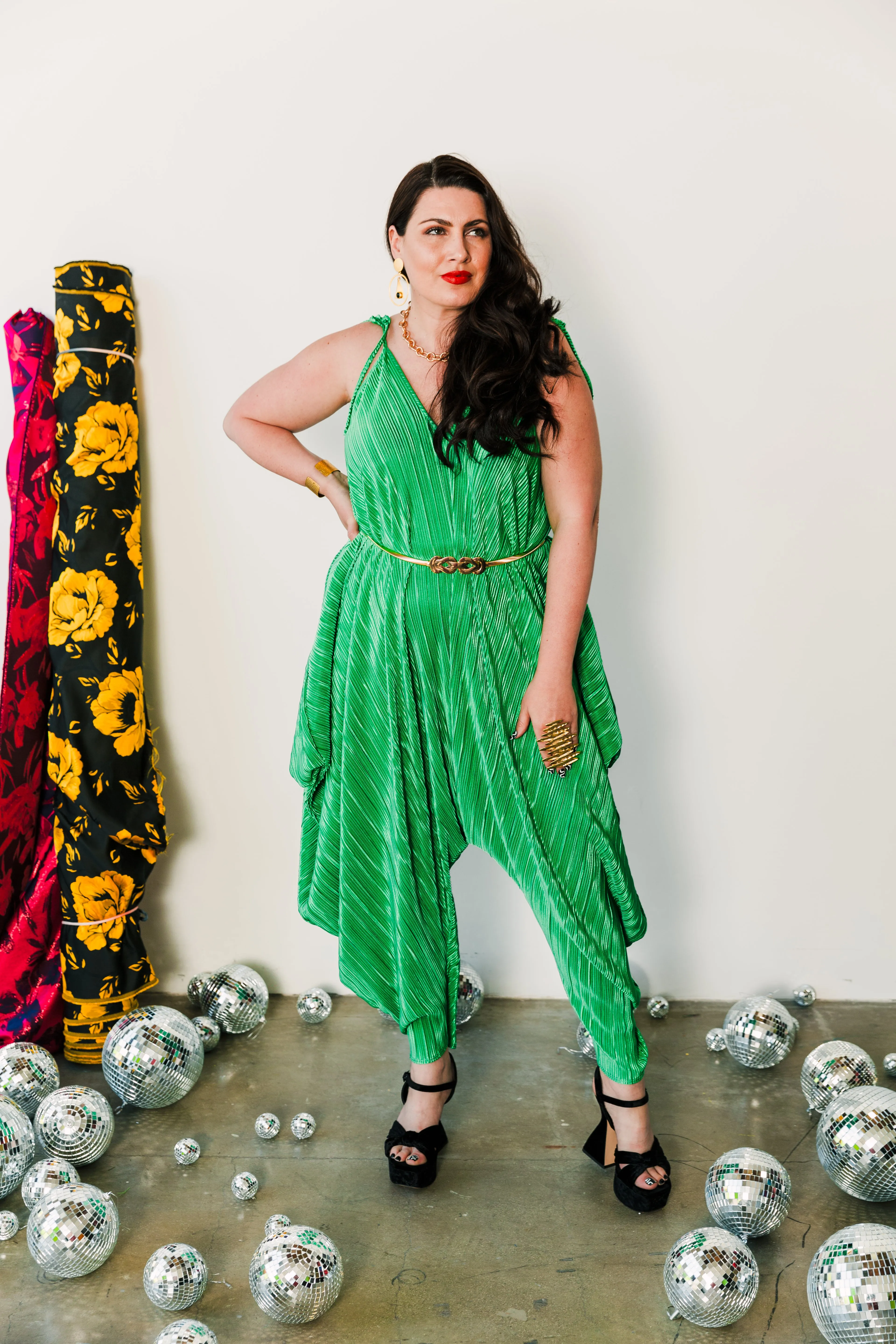 Poiret Jumpsuit in "Green Slink"