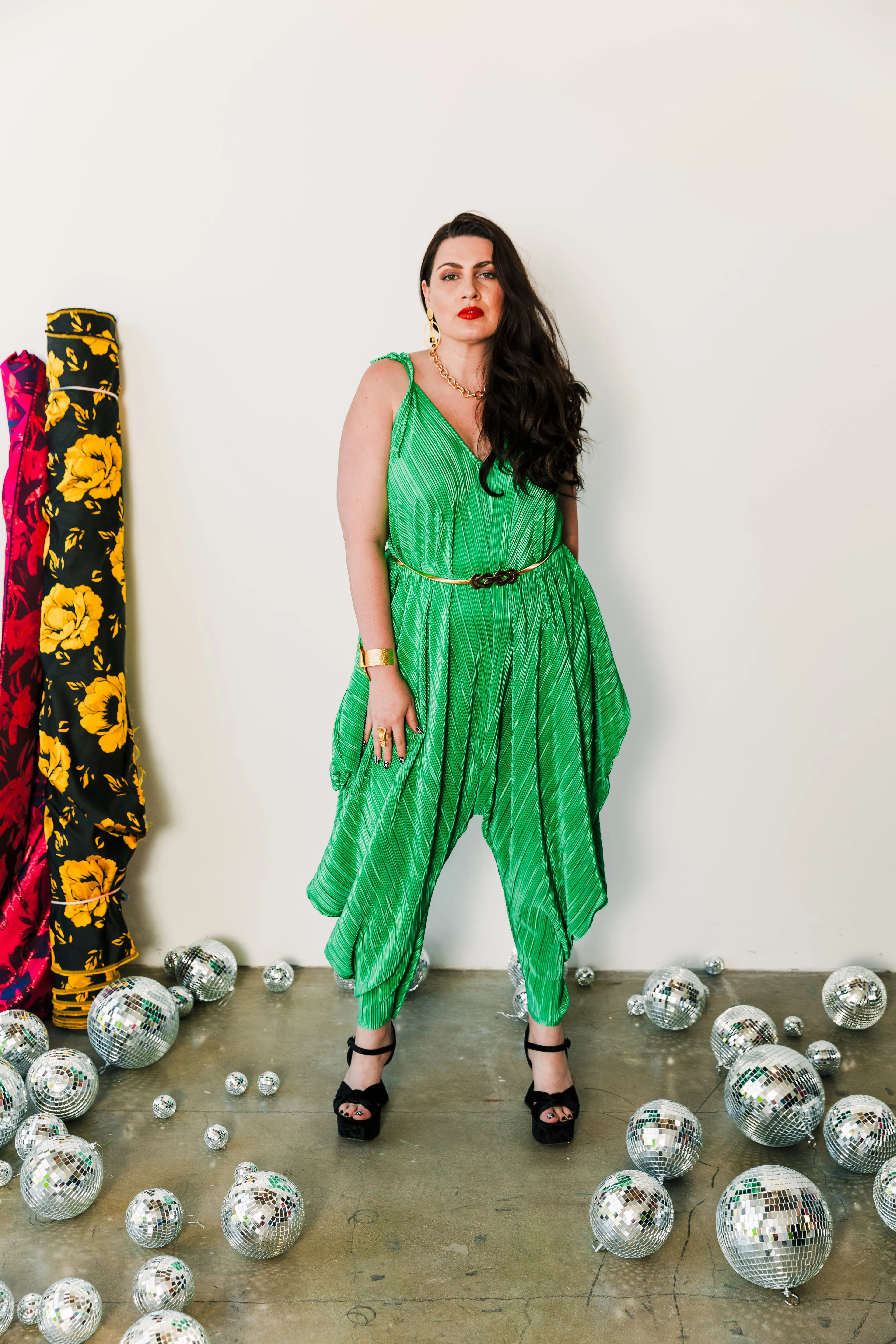 Poiret Jumpsuit in "Green Slink"