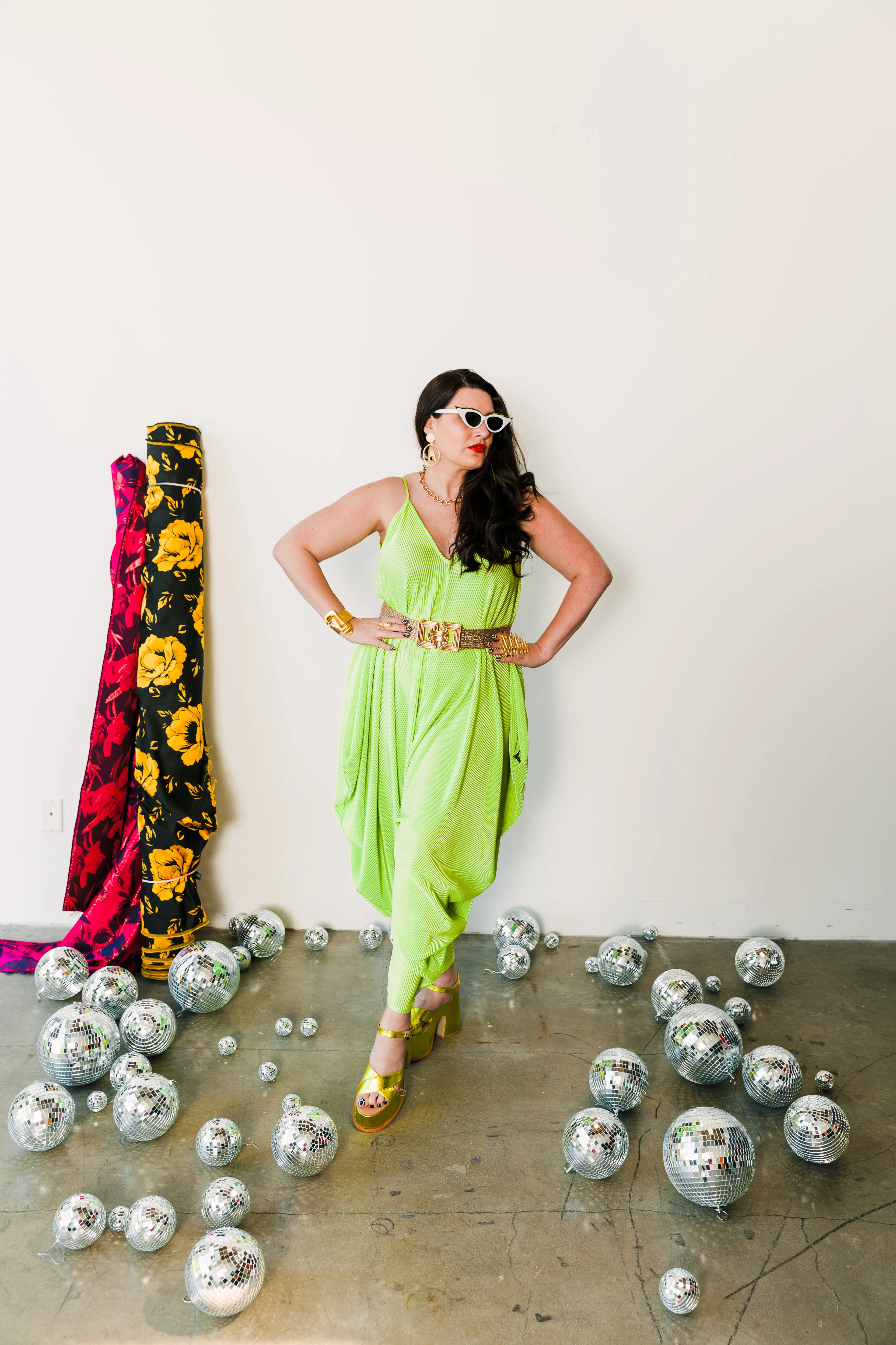 Poiret Jumpsuit in "Lime Slink"