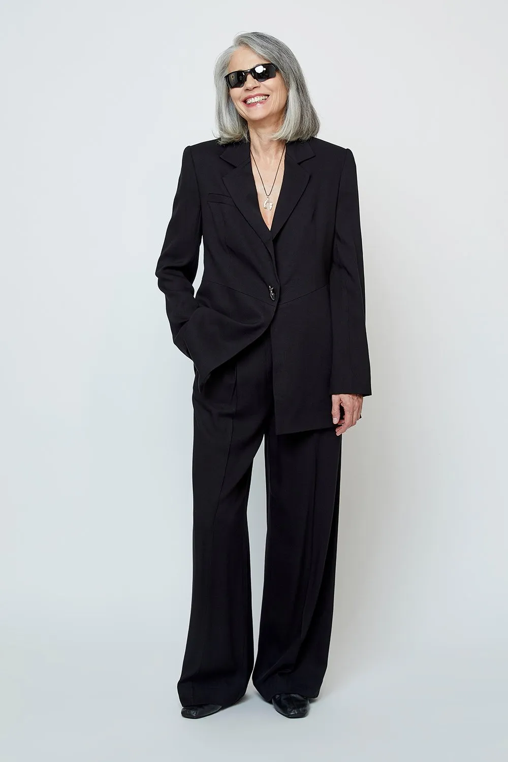 Polunochnik Viscose Trousers Black