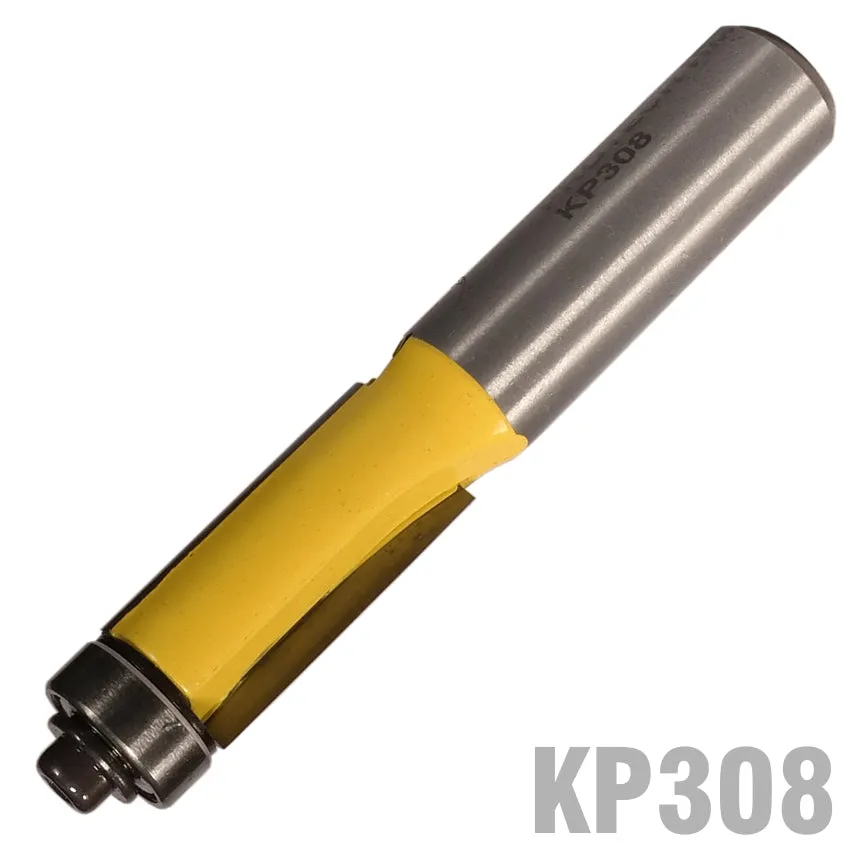 PRO-TECH TRIM BIT 1/2' X 1'WITH BOTTOM BEARING 1/2' SHANK KP308