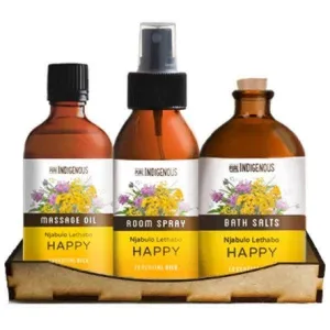 Pure Indigenous Botanical Happy Gift - Massage Oil, Room Spray & Bath Salt (Pre-Order)