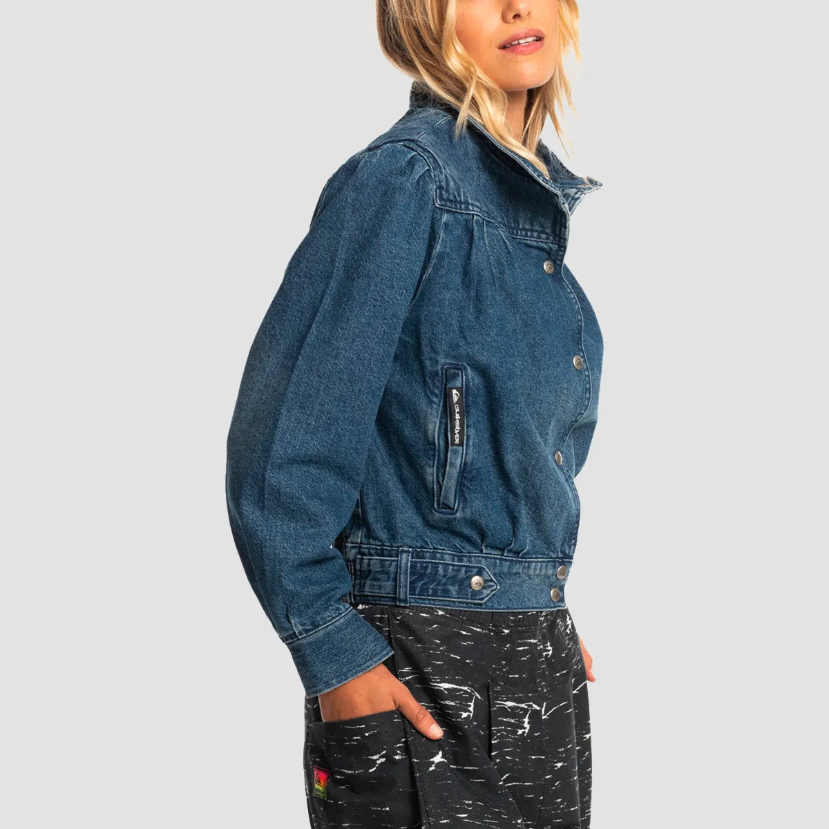 Quiksilver x Stranger Things The Nancy Vintage Denim Jacket Rinse - Womens