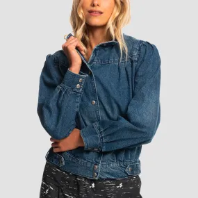 Quiksilver x Stranger Things The Nancy Vintage Denim Jacket Rinse - Womens