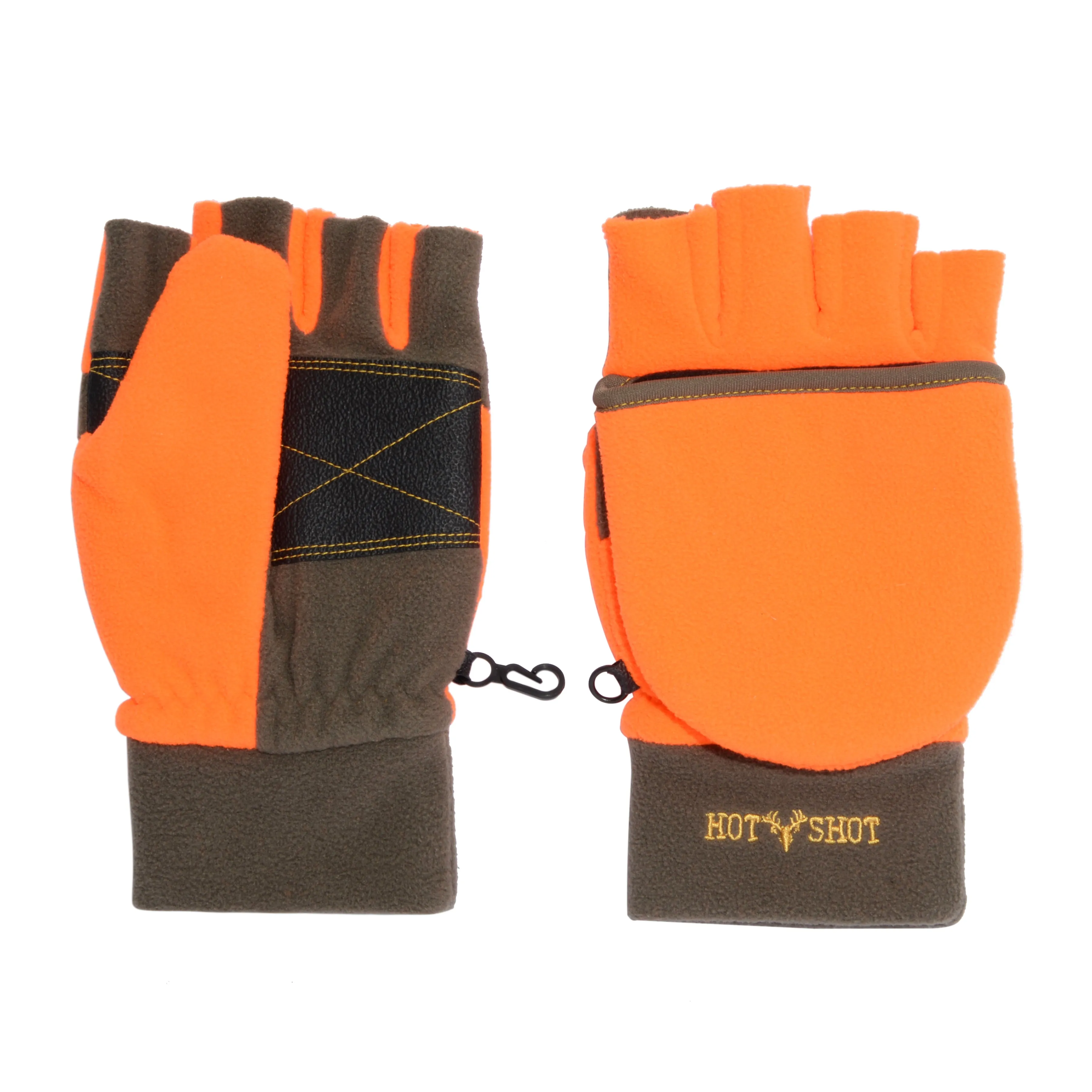 "Bulls-eye" Pop-Top Mitten - Blaze Orange