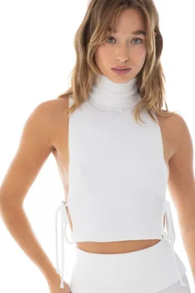 Race Babe White Crop Top