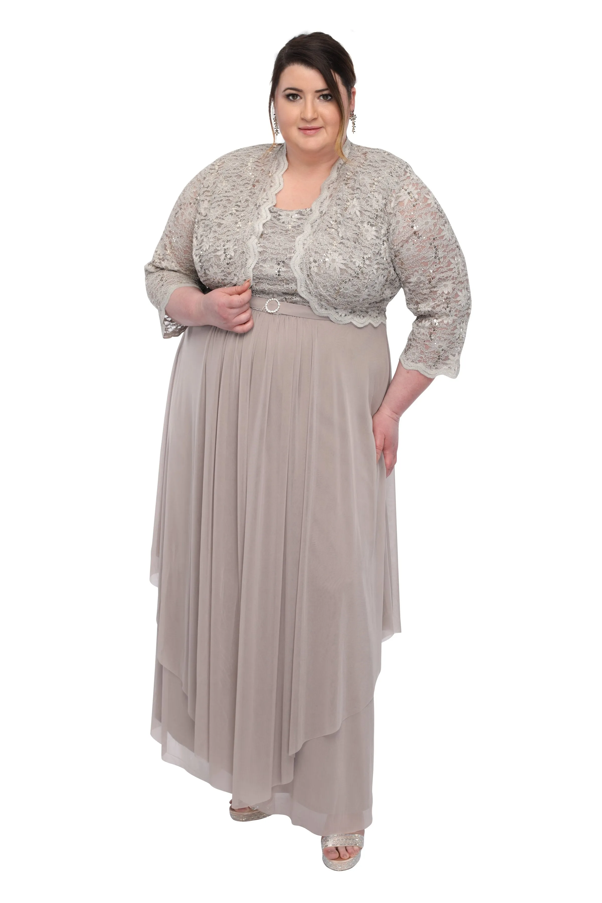 R&M Richards Women's Plus Size Formal Jacket Dress - Mother of the Bride Dress