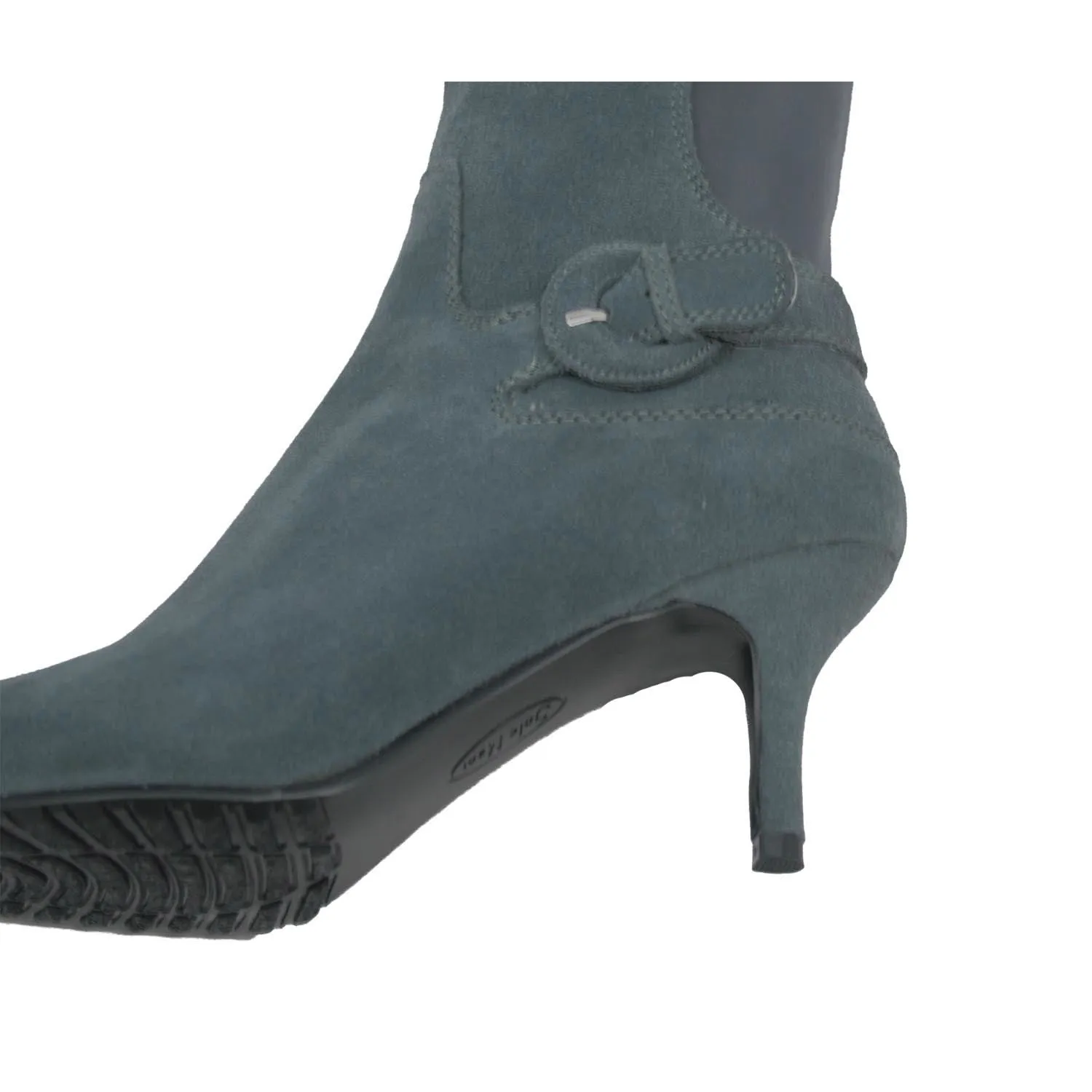 Rochelle Suede Low Heel Dress Boots - Stylish and Versatile for Any Occasion