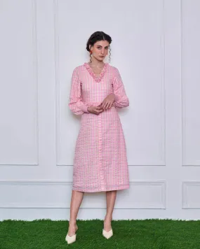 Roeship Ghingam Checkered Midi Dress