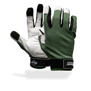 Rugged Guard Leather Gloves - Forest Green