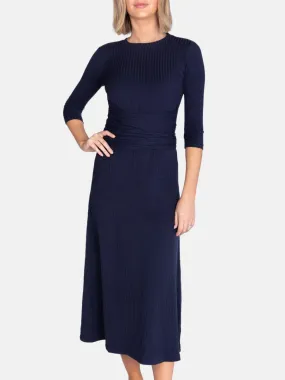 Sarah Dress 3/4 Sleeves Navy