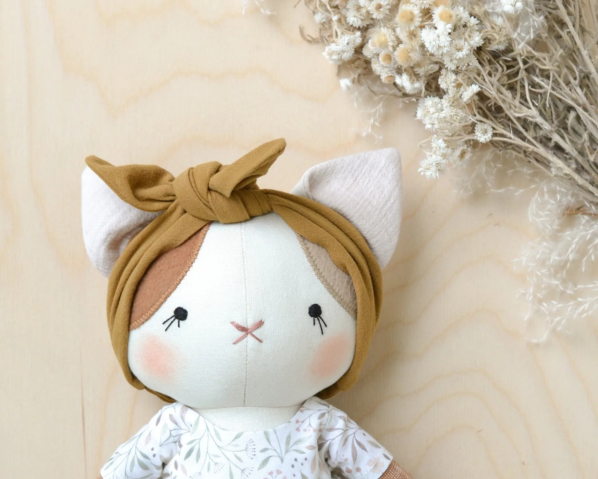 Sewing Pattern - Cat doll   2 outfits