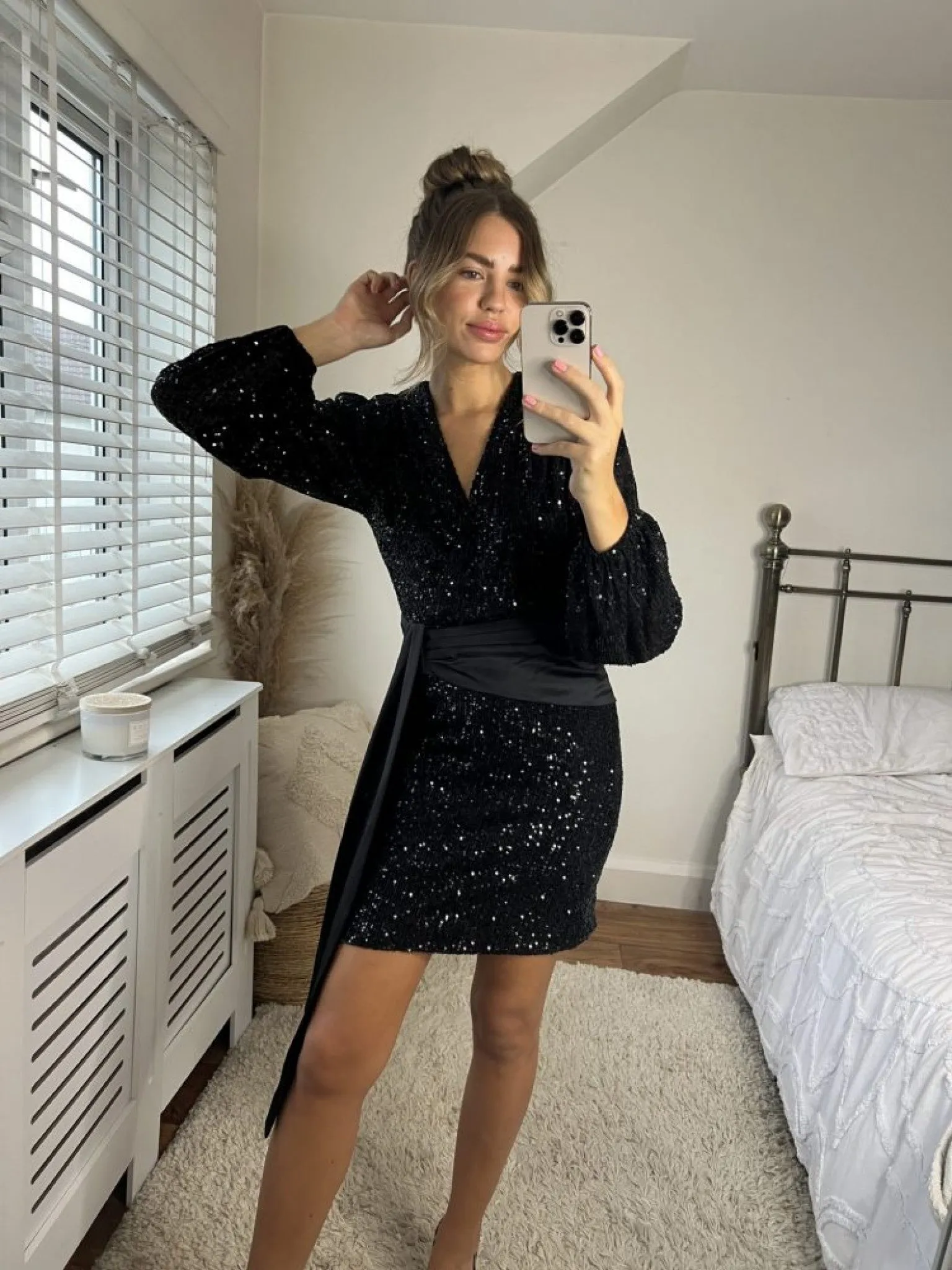 Slaytwins Daphne Sequin Wrap Dress