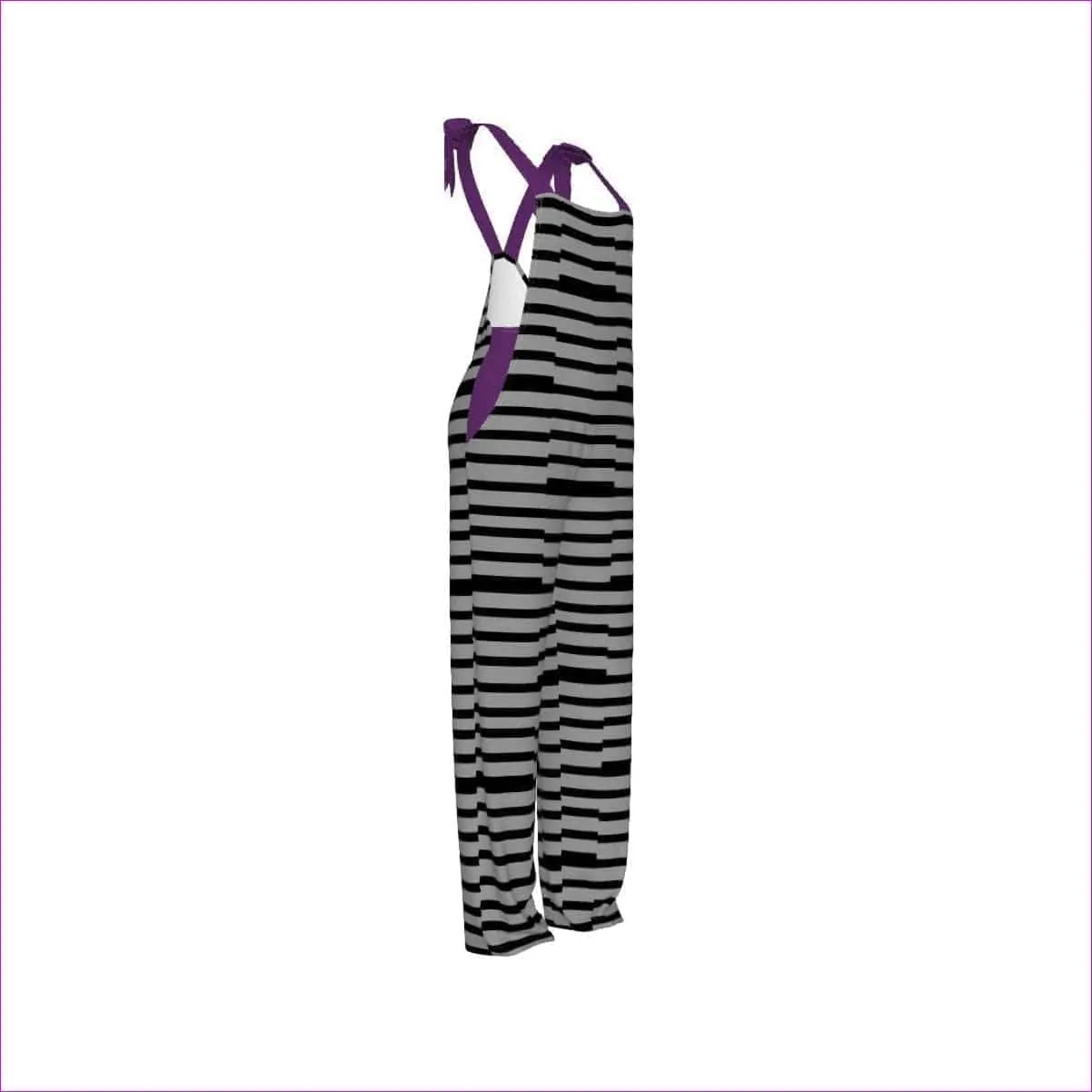 Striped Women's Bow Jumpsuit