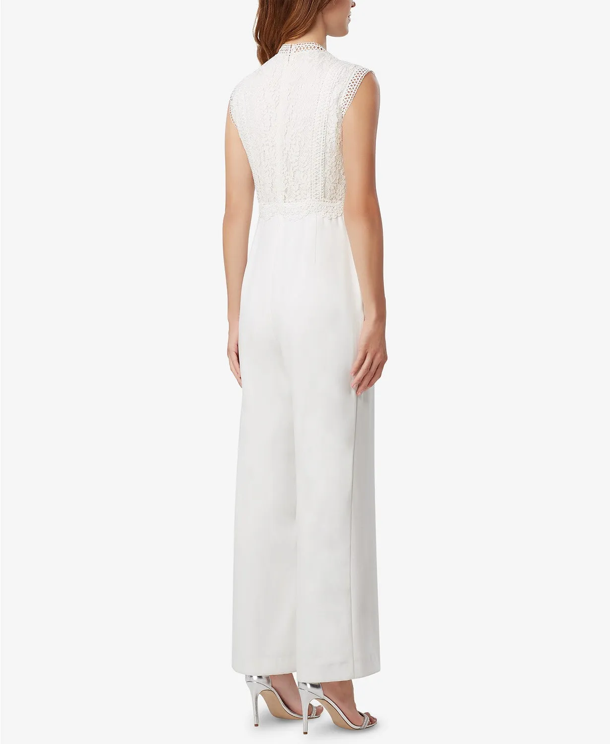 Tahari Asl Lace Wide-Leg Jumpsuit