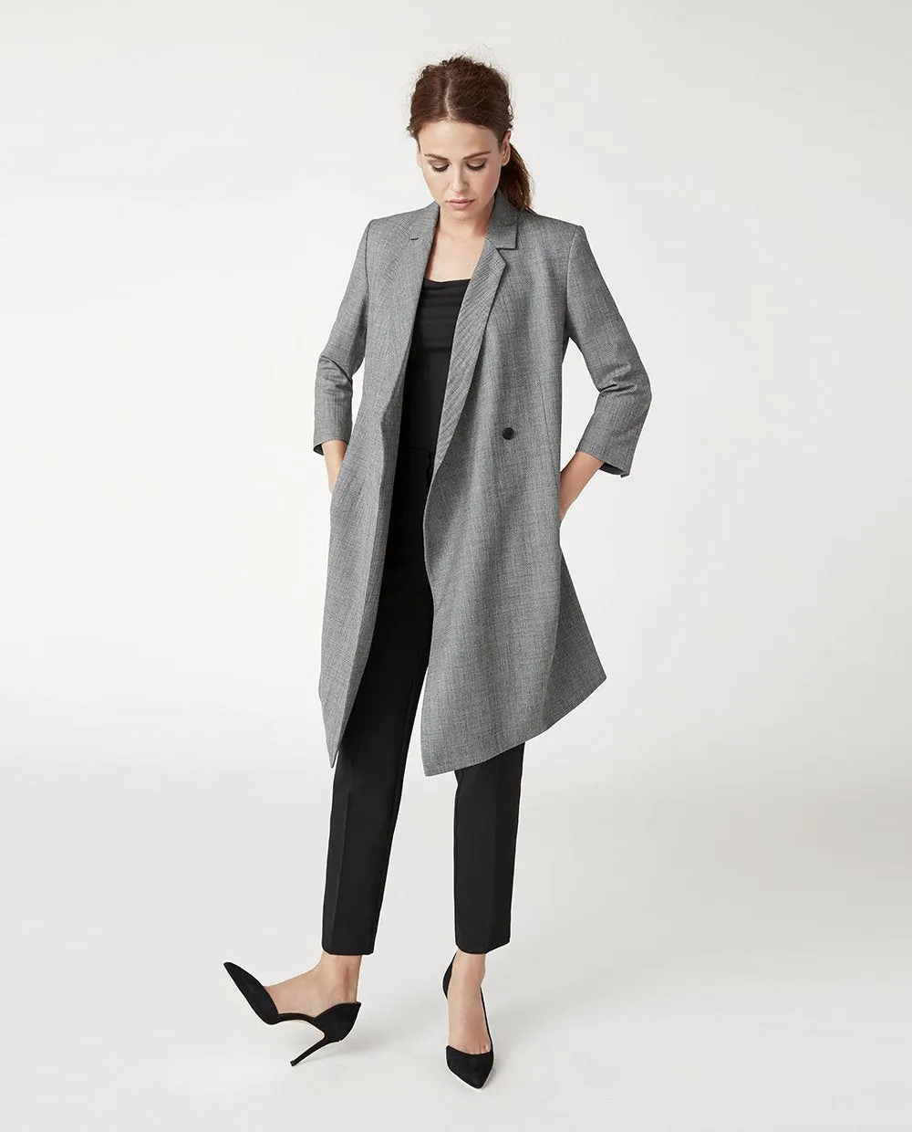 The Blazer Dress - Salt & Pepper