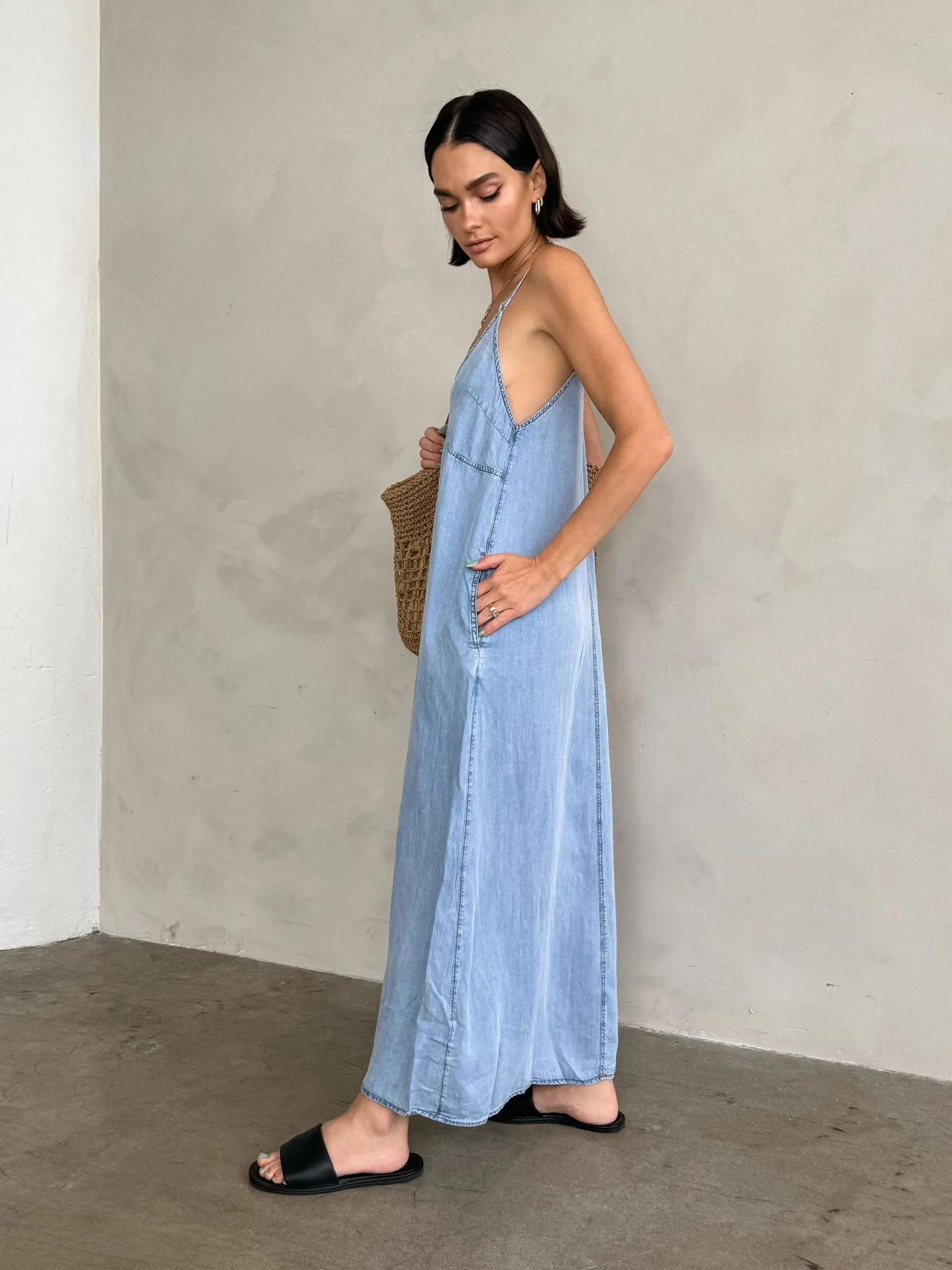 The Blues Denim Midi Dress - Final Sale