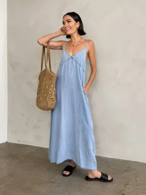 The Blues Denim Midi Dress - Final Sale