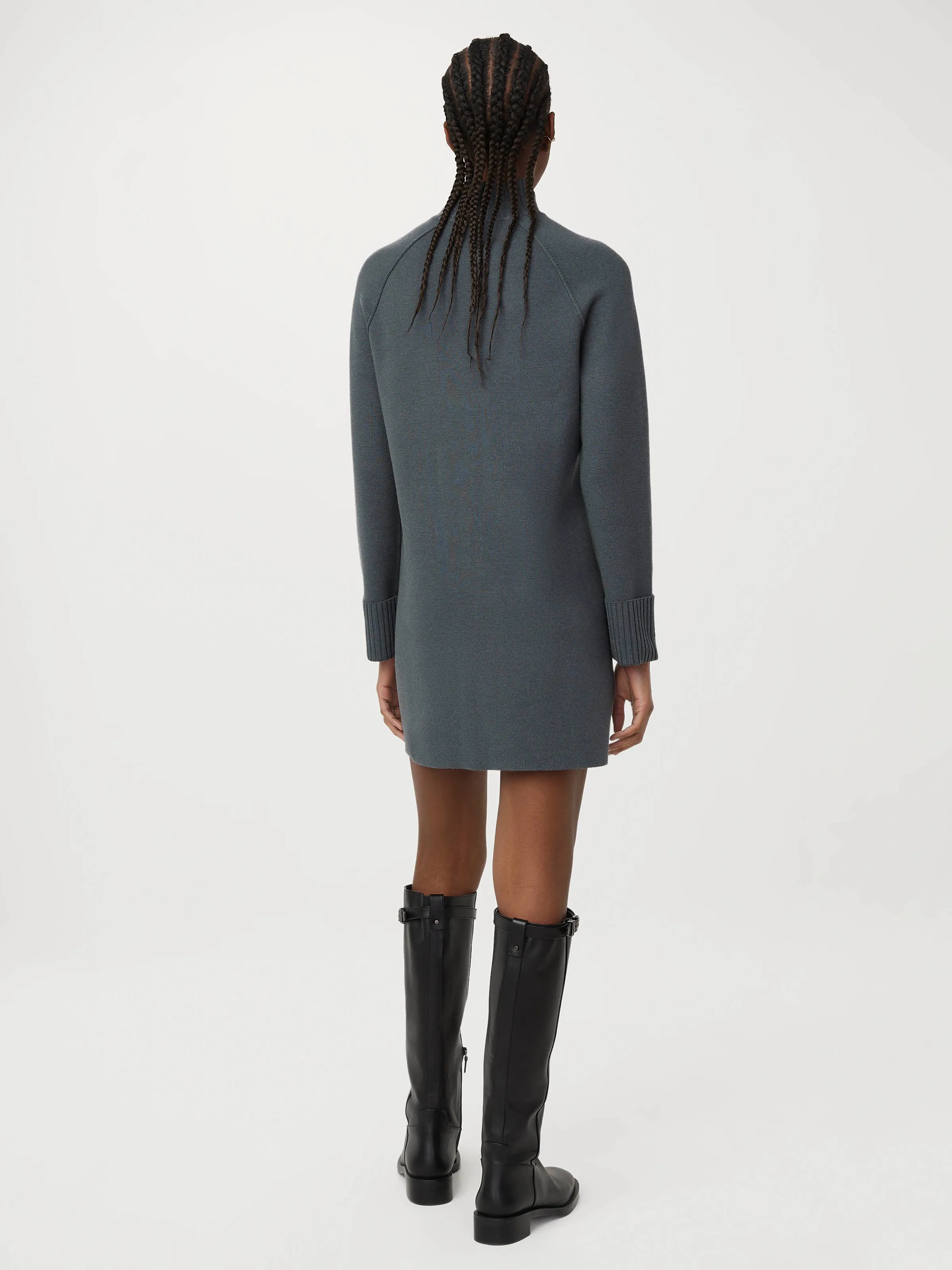 The Compact Sweater Dress in Slate