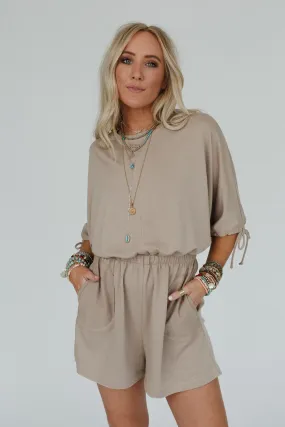 The Nest Carolina Comfy Romper - Taupe