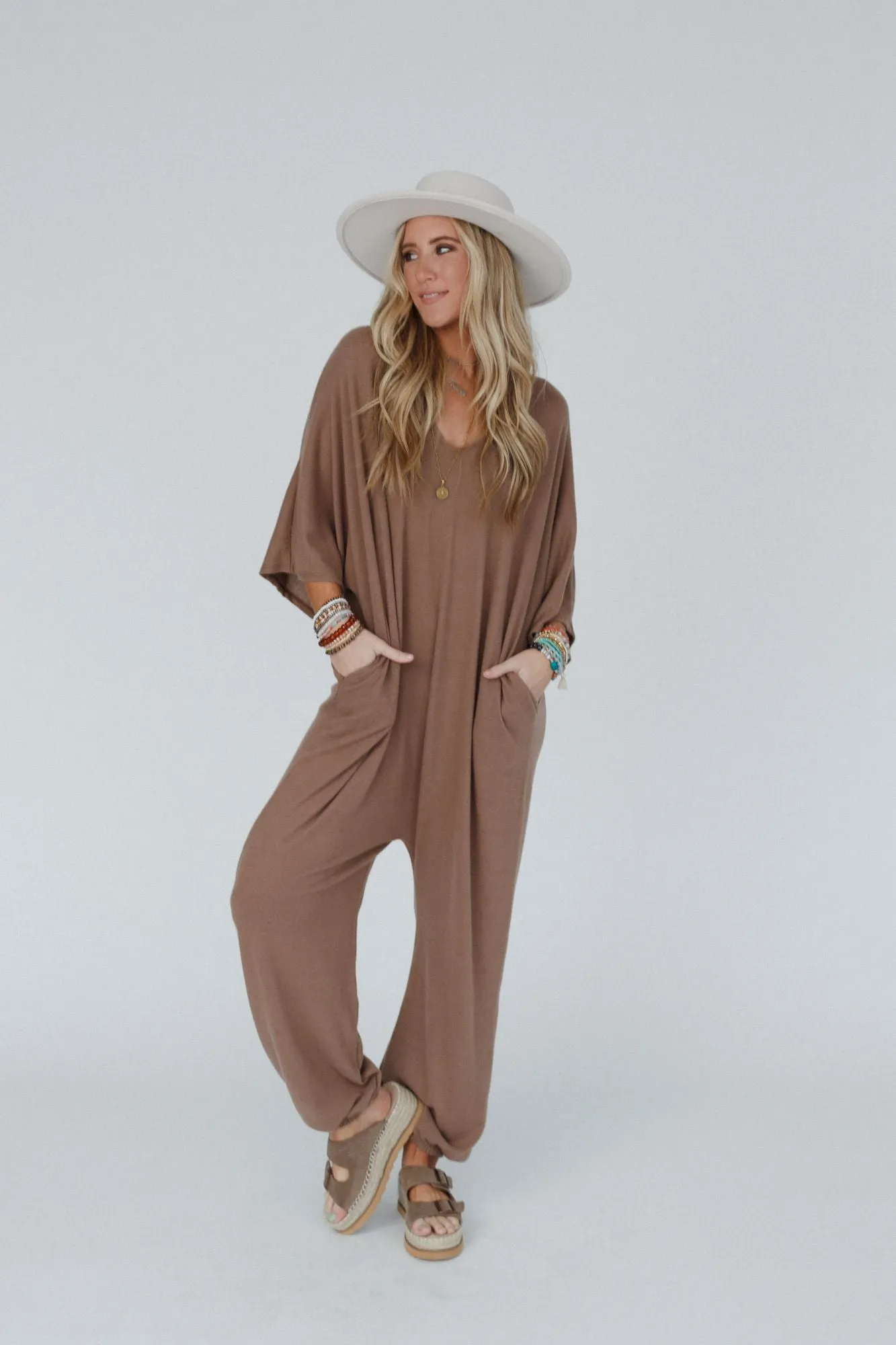 The Nest Lovely As Ever Harem Jumpsuit - Mushroom