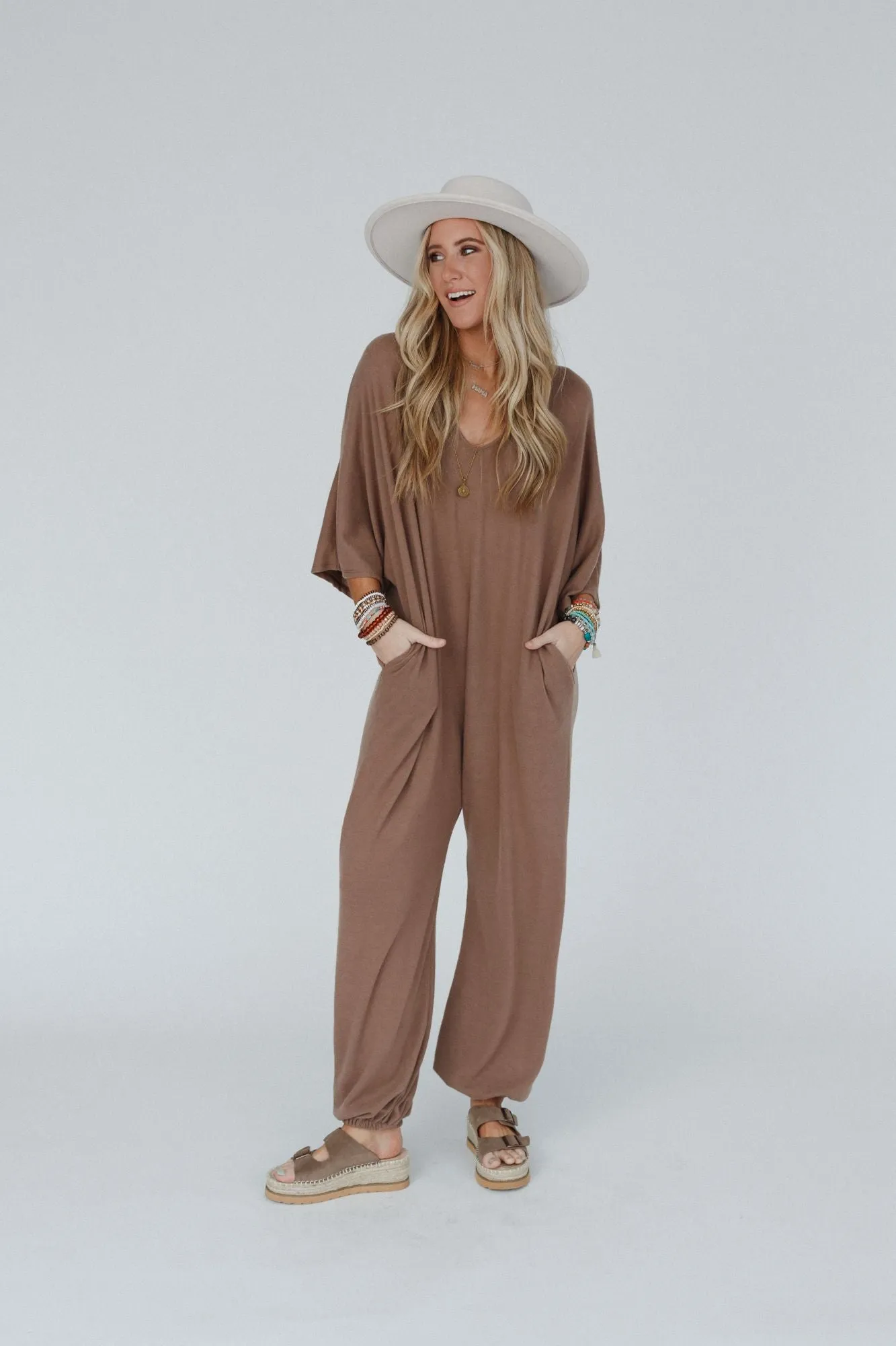 The Nest Lovely As Ever Harem Jumpsuit - Mushroom