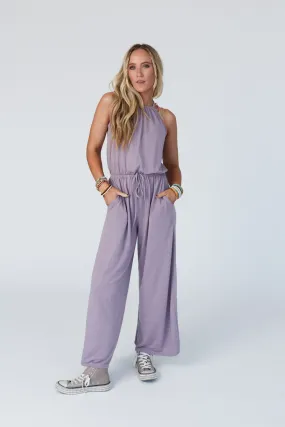 The Nest Lucky Love High Neck Jumpsuit - Dusty Mauve