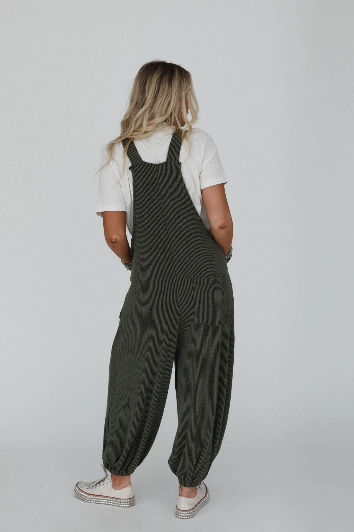 The Nest Tazzlynn Textured Jumpsuit - Olive