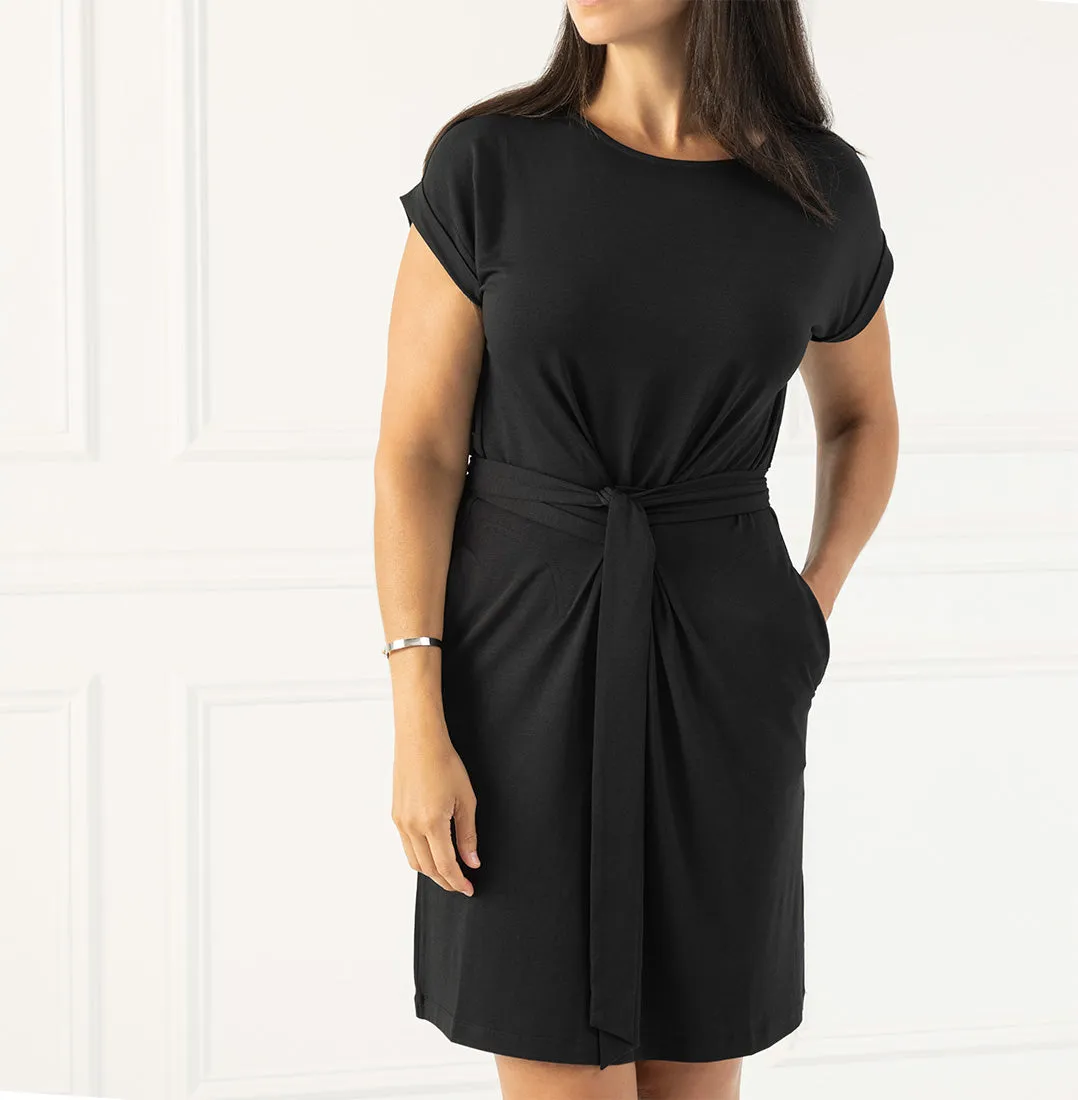 Threshold Tie Waist T-Shirt Dress Standard Fit - Onyx Black