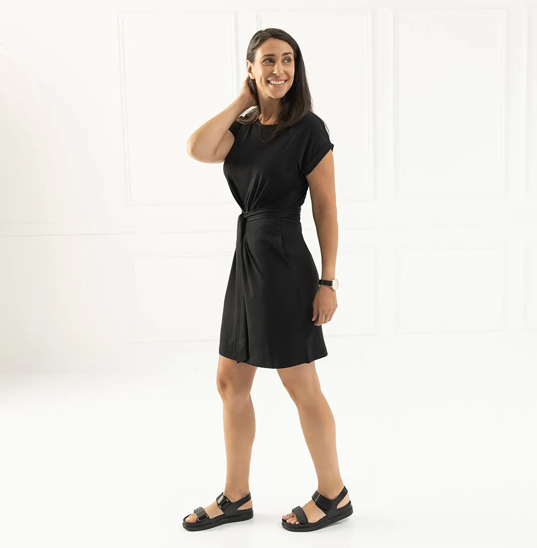 Threshold Tie Waist T-Shirt Dress Standard Fit - Onyx Black