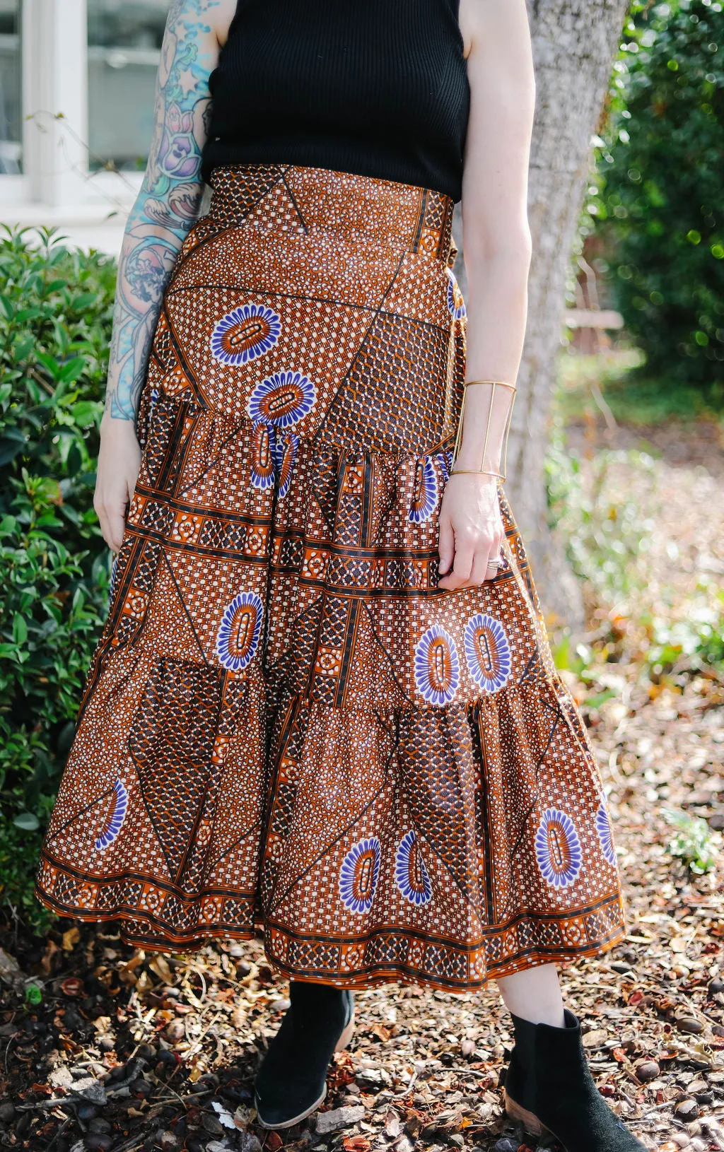 Ugandan Classic Tiered Wrap Skirt