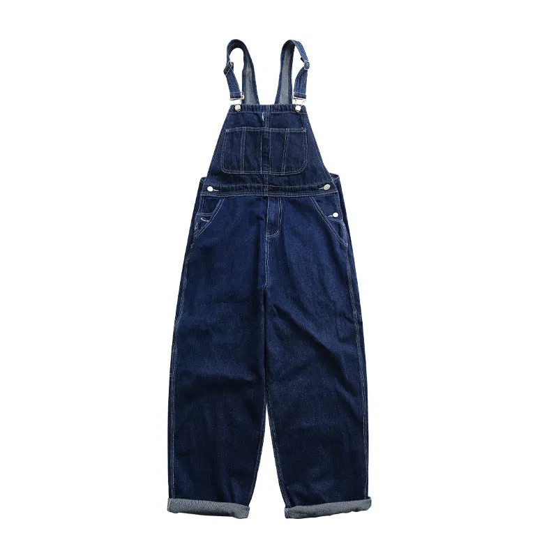 Uniwim 90s streetwear Oeeta Jeans Autumn American Style Overalls Men's Denim Overalls Women's Loose Denim Jumpsuit