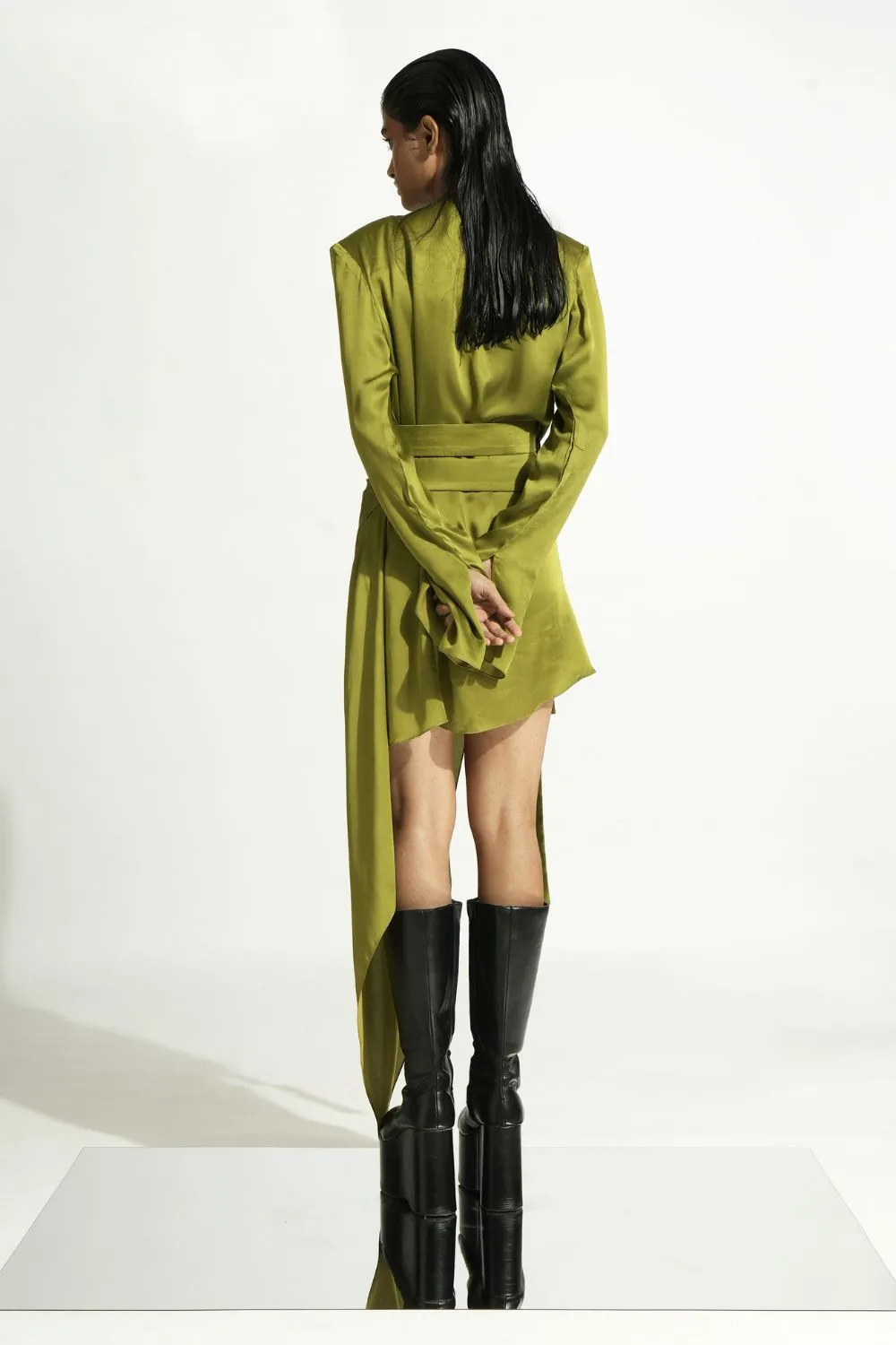 Vienna Dress in Olive Green