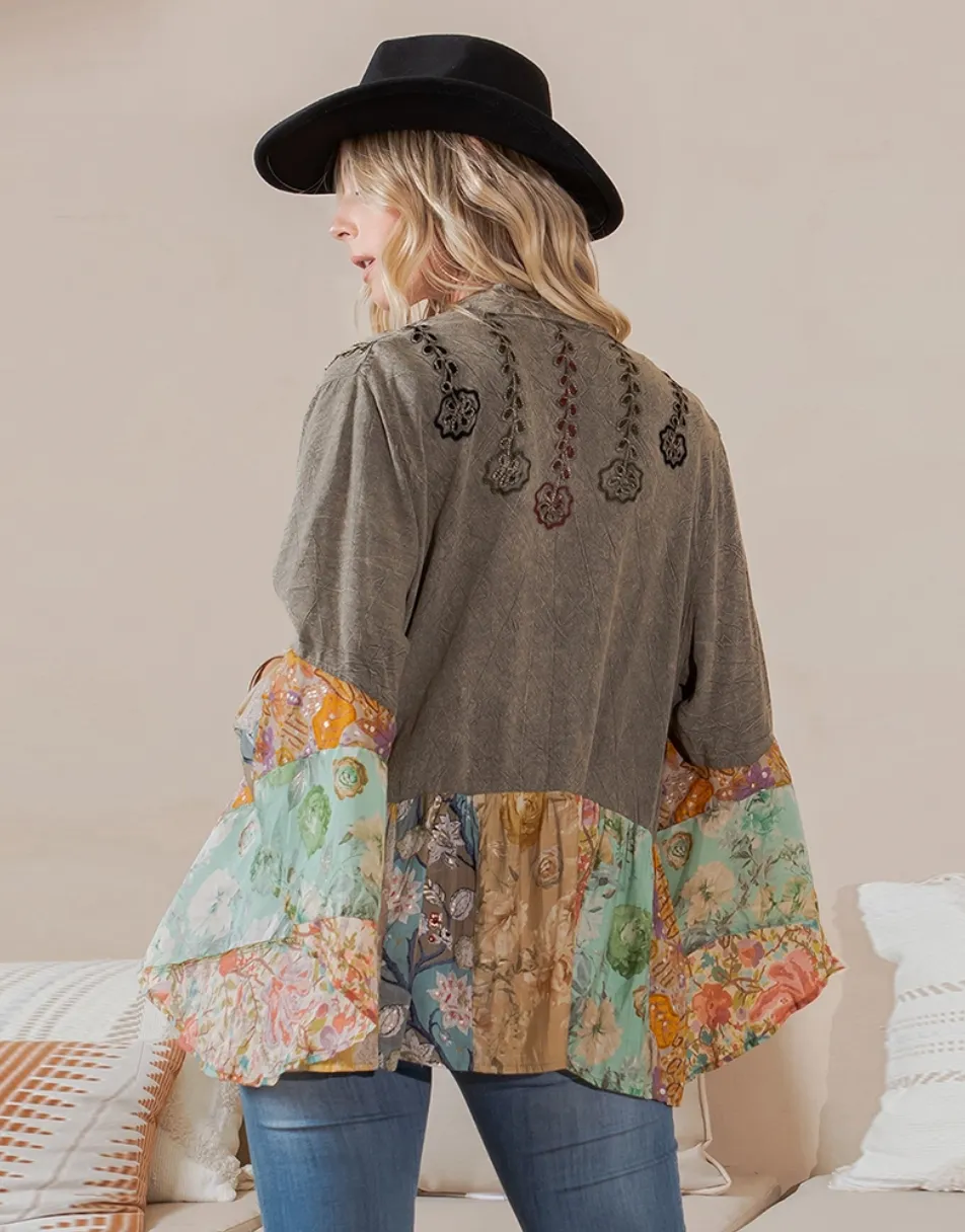 Vintage Bohemian Patchwork Shrug