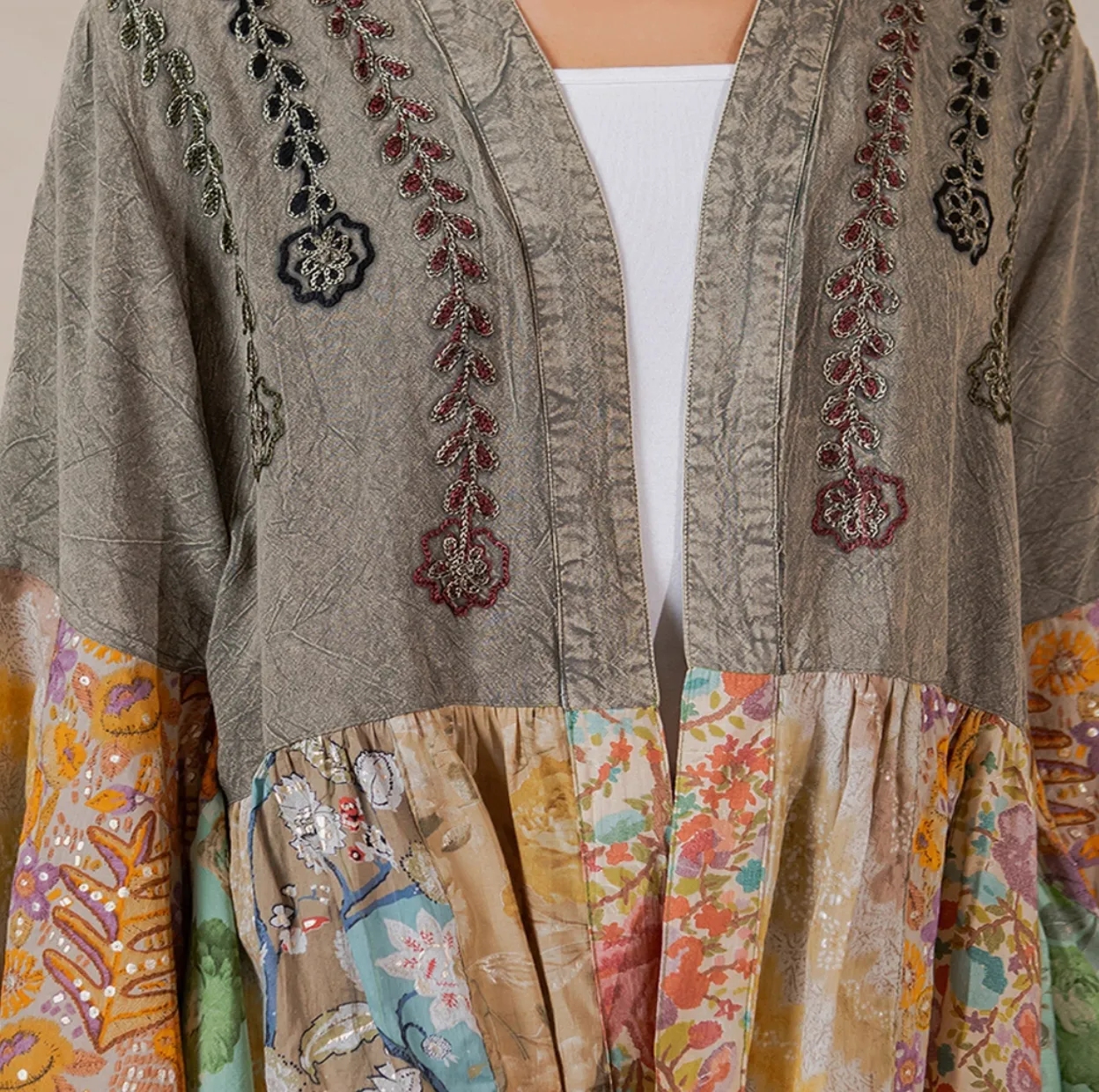 Vintage Bohemian Patchwork Shrug