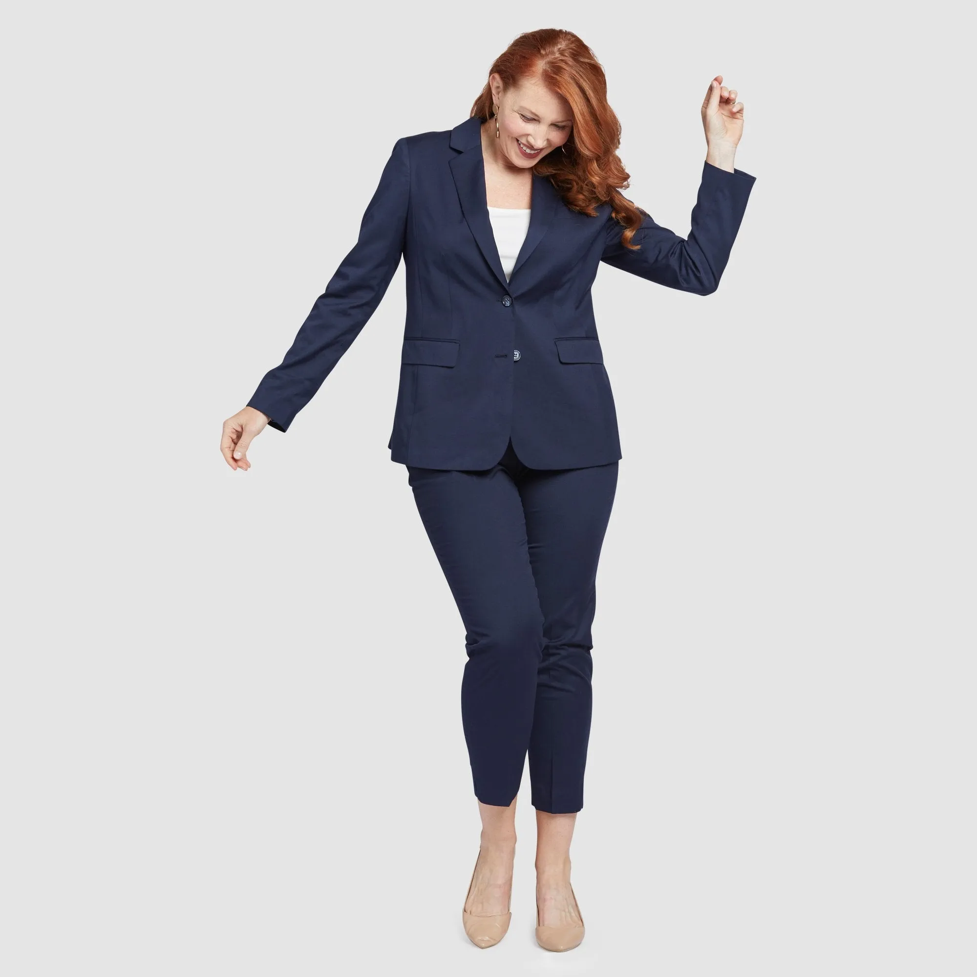 Women's Navy Blue Suit Jacket