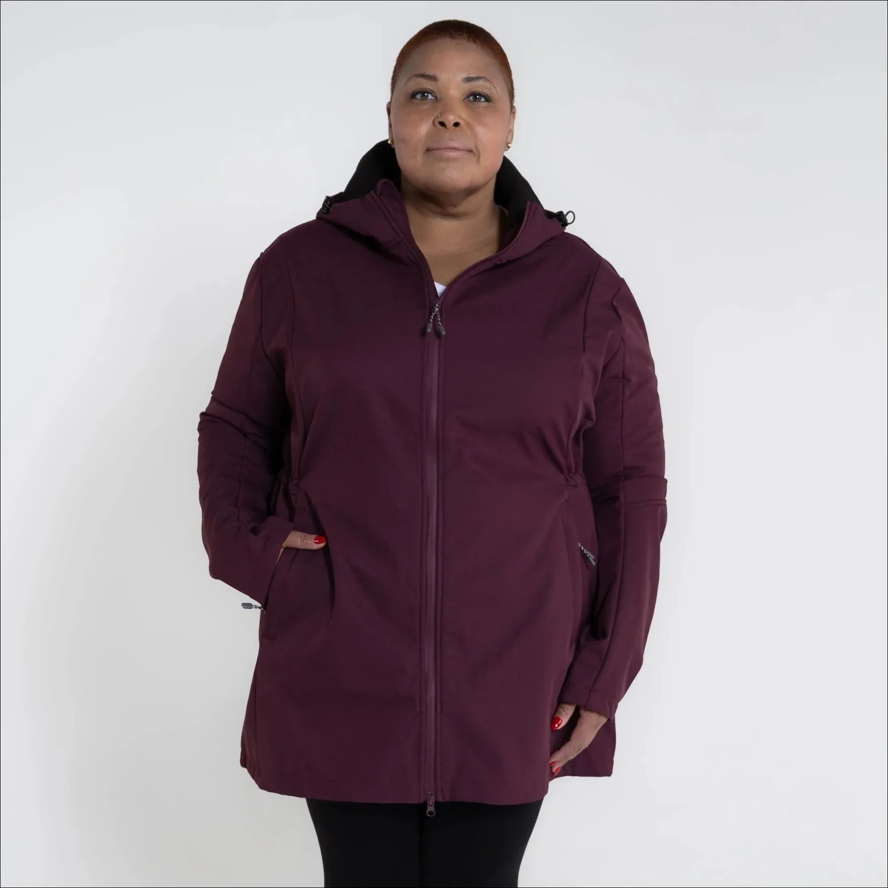 Women’s Plus Size Stowe 1X-6X Mid Length Soft Shell Jacket