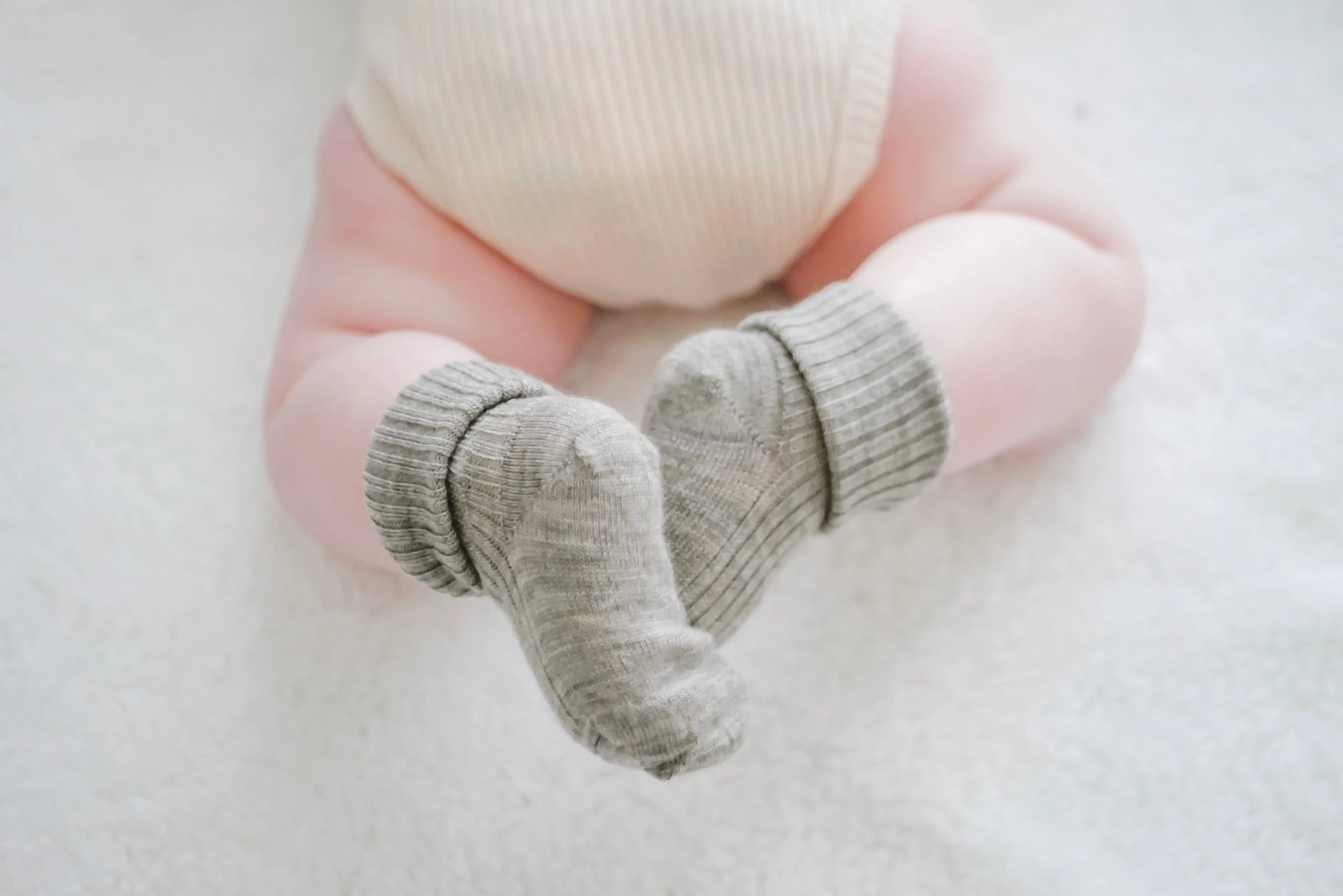 Wool Socks, Baby and Toddler, Brown-Gray & White