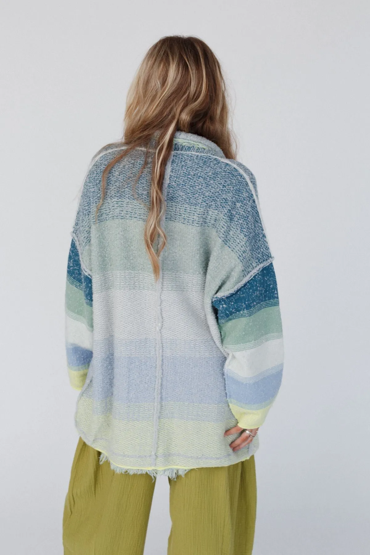 Worlds Collide Cardigan - Blue