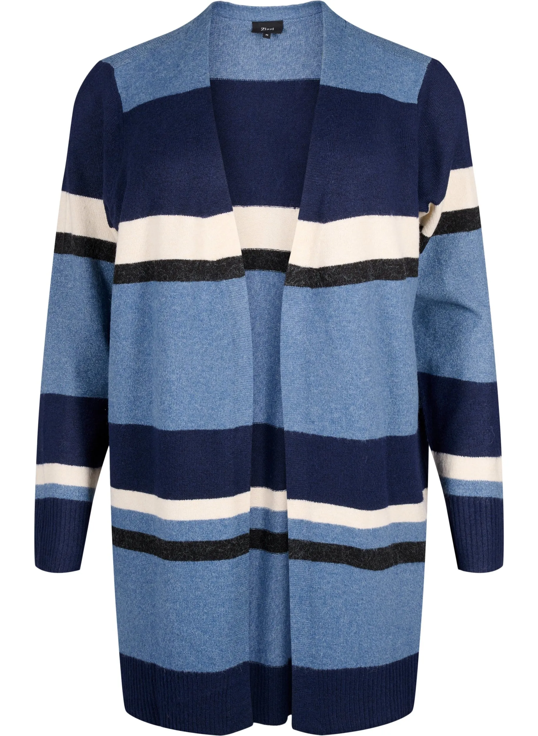 Zizzi Sunny Cardigan in Blue Stripe