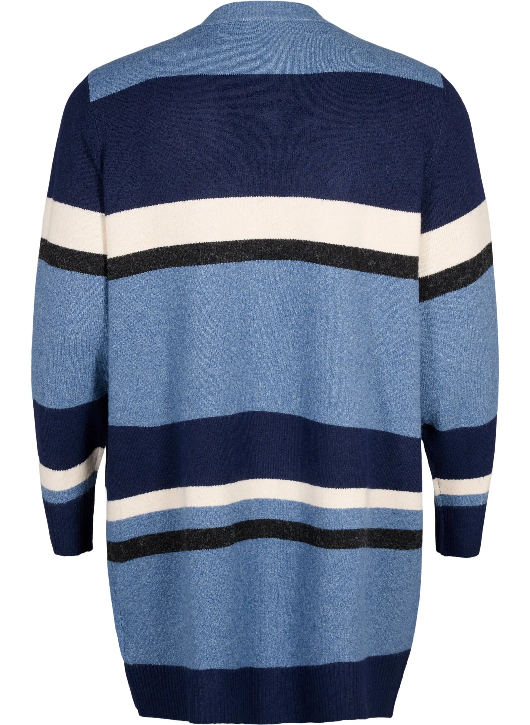 Zizzi Sunny Cardigan in Blue Stripe