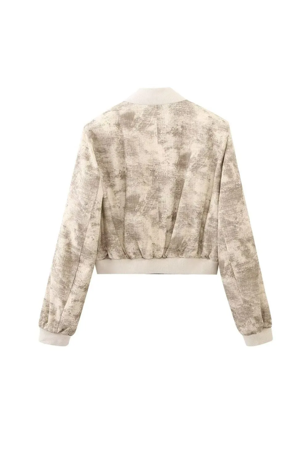 'Zoe' Printed Short Bomber Jacket & Mini Skirt (Sold Separately)